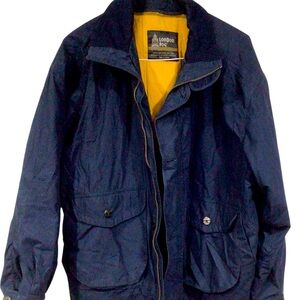 EUC ...Mens London Fog Navy Blue Jacket with Yellow Lining